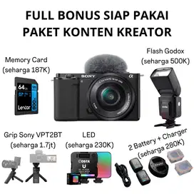 Sony ZVE10 Mirrorless Camera (FULL BONUS SIAP JADI KONTEN KREATOR)