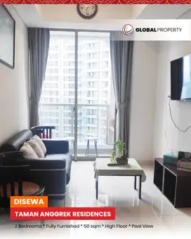 Disewa 2 Bedroom Fully Furnished, Taman Anggrek Residences, Pool View