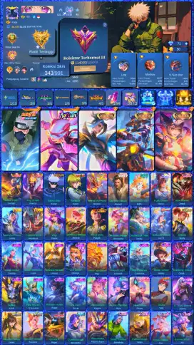 Jual santai banget akun ML cc ling, yss, dll