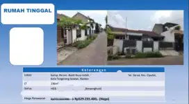 Dijual Rumah Perum Nusa Indah Ciputat