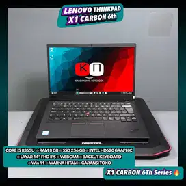 Lenovo Thinkpad X1 Carbon 6th Core i5 Gen8 Ram 8/256GB Layar Fhd