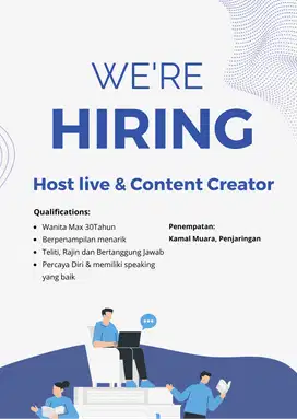 Lowongan Kerja Host live & Content Creator