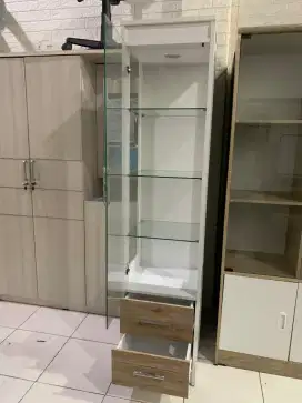 Promo Lemari Rak Hias Kaca Minimalis Aesthetic