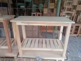 Meja kompor kayu