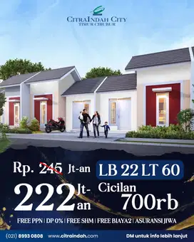Rumah Baru Termurah se Citra Indah City Promo Kemerdekaan