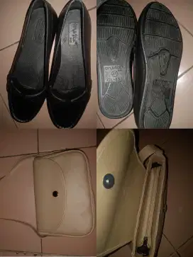 SEPATU FLAT KARET WANITA DAN BAG