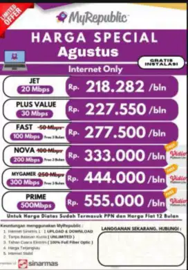 Melayani Pemasangan Internet Seluruh Indonesia