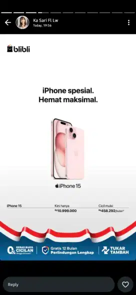 IPHONEE 15 128 ALL Warna
