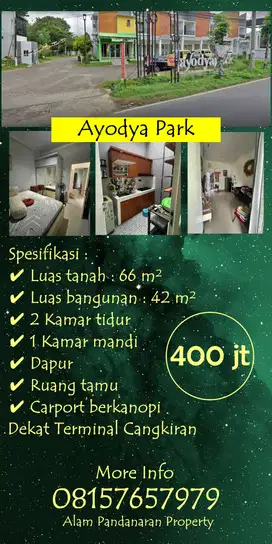 Dijual Cepat BU Rumah Ayodya Park