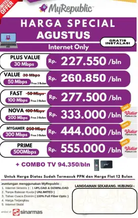 Internet myrepublic sinarmas