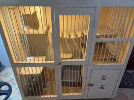 Kandang Kucing Kayu (BEKAS BISA NEGO)