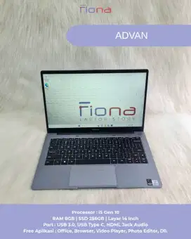 Laptop Advan| I5 Gen 10| Ram 8Gb| Ssd 256Gb