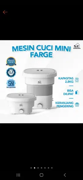 Mesin Cuci Mini Farge Panda Oma