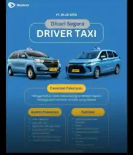 Butuh segera driver taksi bluee bird