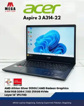 Acer Aspire 3 A314-22 laptop desain ringan ram 8GB SSD 256