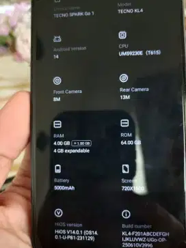 Jual Hp techno spark go 1