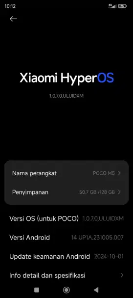 Jual Cepat
Hp POCO M5
NFC
RAM 6/128 GB
Hp dan Casan Original 33 Watt.