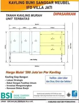 Kavling siap bangun strategis di Kav BSM Ifo Vila jati