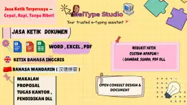 JASA KETIK MURAH CEPAT . WORD PDF PPT TUGAS