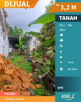 Dijual Rumah Hitung Tanah Gentong Langsep Sukun Malang
