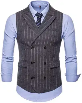 Vest Rompi Motif Salur