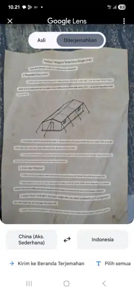 Tenda darurat bencana alam