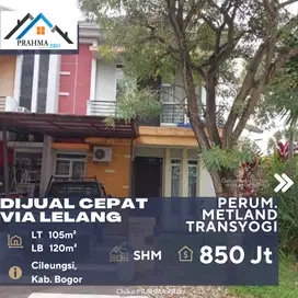 Dijual Rumah Via Lelang di Perum. Metland Transyogi Cileungsi Bogor