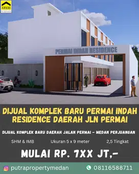 DIJUAL KOMPLEK BARU PERMAI INDAH RESIDENCE DAERAH JALAN PERMAI