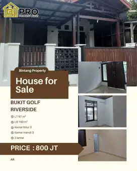 DIJUAL RUMAH DI BUKIT GOLF RIVERSIDE CIMANGGIS DEPOK
