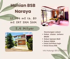 Hunian 2LT BSB City Siap Huni Depan Danau Dekat Golf Black Eagle