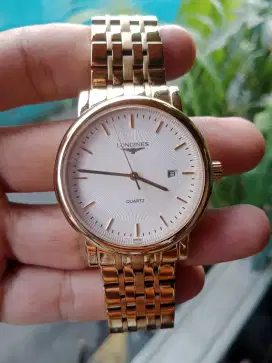 Jam tangan longines stanlees steel, tahan Air kondisi 95% mulus