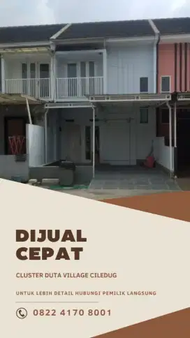 Dijual cepat rumah modern baru renov di Cluster Duta Village Ciledug