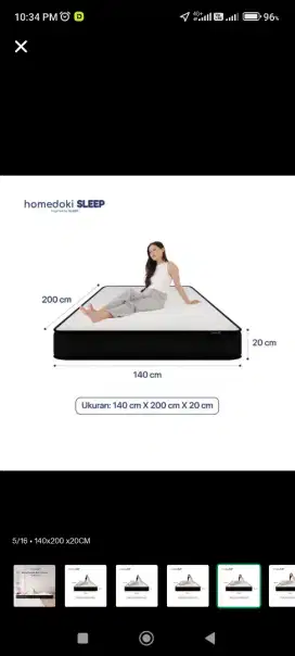 Kasur spring bed homedoki ukuran 140x200