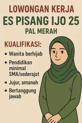 Loker crew outlet es pisang ijo 25