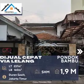 Dijual Rumah Via Lelang di Pondok Bambu Jakarta Timur