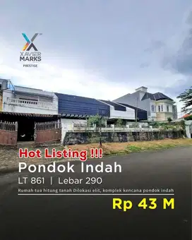 TURUN HARGA  Rumah tua hitung tanah Dilokasi elit, komplek kencana pon
