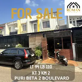 Rumah pinggir jalan puri beta 2 boulevard siap huni