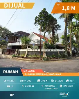Dijual Murah Rumah Siap Huni di Jalan Danau Maninjau, Sawojajar Malang