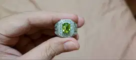 Batu Sphene Natural Ring Perak + Memo WGL