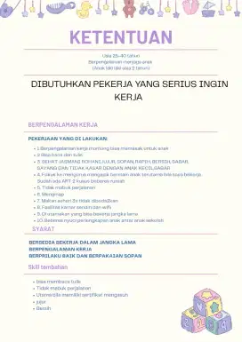 Loker babysiiter/MOMONG