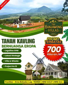 Jual tanah SHM bisa di bangun cuma 700 ribuan permeter