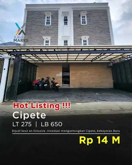 Dijual  kos2 an Exlusive . Investasi menguntungkan Cipete, kebayoran B