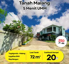 Tanah Kavling Murah Malang area Mahasiswa 2 Menit dari UMM