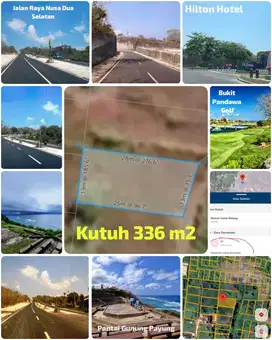 JUAL CEPAT TANAH 336 m2 DEKAT PANTAI GUNUNG PAYUNG, KUTUH - BALI