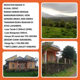 Villa kebun buah produktif view indah 30 menit dr tol Parungkuda -Skbm