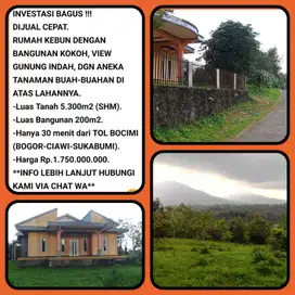 Villa rumah kebun buah produktif 34 mnt ke Tol Parungkuda -Skbm 34