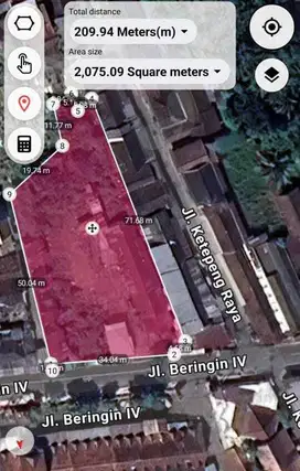 TANAH SUPER PREMIUM 2040M JL. BERINGIN KOTA MAGELANG