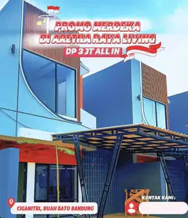 Dp 3 juta all in rumah 2 Lt di bojongsoang ciganitri dkt griya bubat