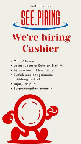 Dicari cashier berpengalaman