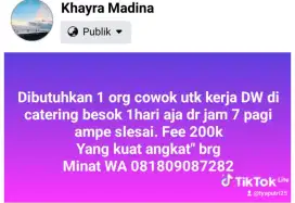 Loker freelance catering